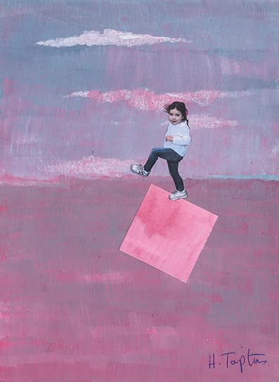 Zoé, Collage acrylique, 30,5x23 cm.