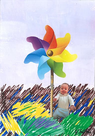 Artur, Collage acrylique, 30,5x23 cm.