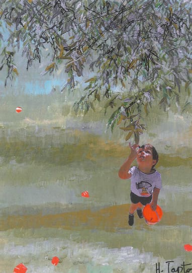 Collage acrylique, 30,5x23 cm.