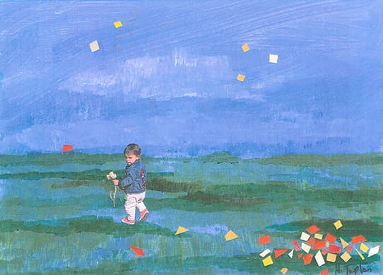 Anastasia, Collage acrylique, 30,5x23 cm.