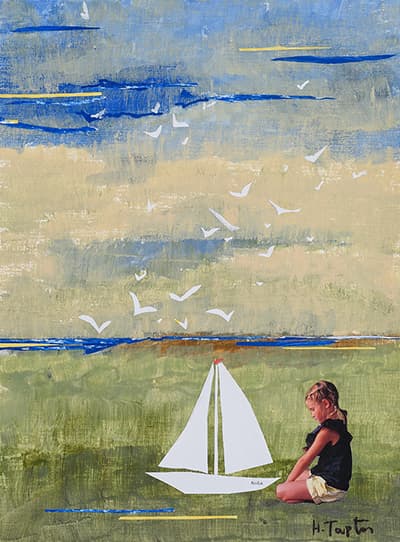 Nora, Collage acrylique, 30,5x23 cm.