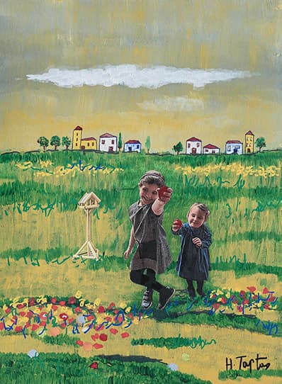 Billy - Sofia, Collage acrylique, 30,5x23 cm.