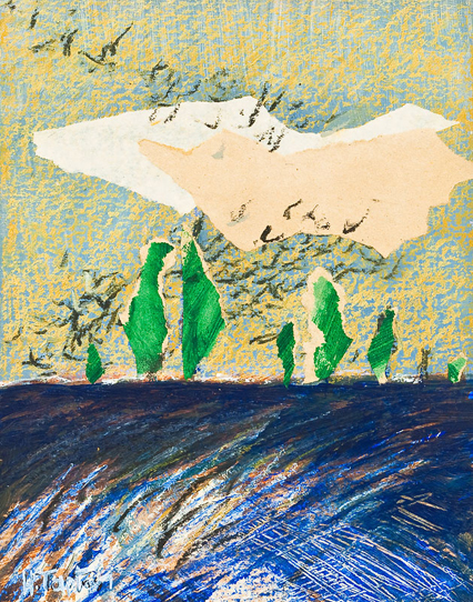 Technique Mixte sur Papier, 20,5x16 cm.